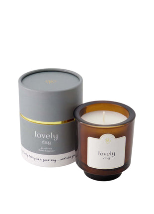 Bougie parfumée en tube verre Lovely Day - gris-bleu