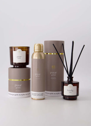 Bougie parfumée en tube verre pur bonheur - sable