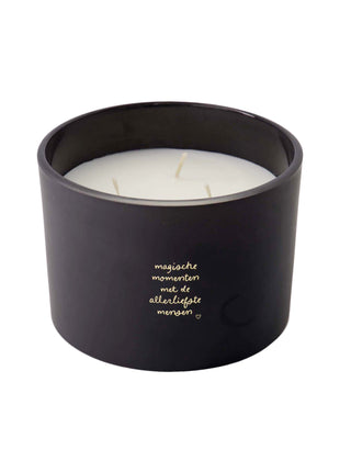Bougie parfumée en verre Moments Magiques - Noir