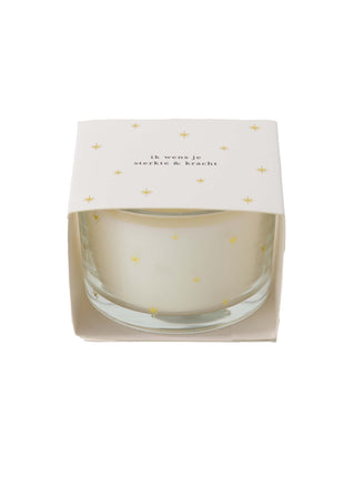 Scented candle in wrapper love & strength white/gold - white/gold