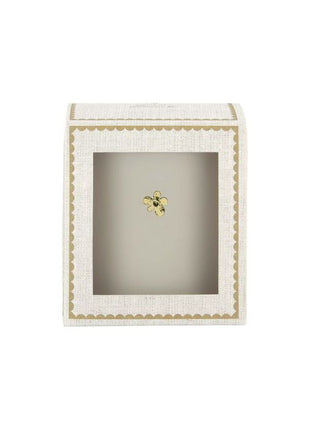 Geurkaars in doosje - Geniet momentje - bloem - zand/goud - Lifestyle - In huis - Kaarsen - In een pot