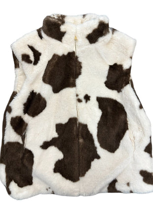 Mouwloos jasje in kunstbont - cow brown - Cow Brown / Onze size - Kleding - Blazers & vestjes