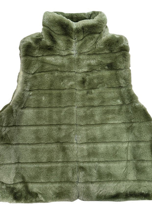 Mouwloos jasje in kunstbont - green - Groen / Onze size - Kleding - Blazers & vestjes
