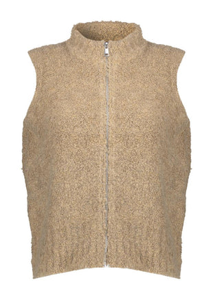 Pullover sleeveless with zipper - 54574 - sand - Kleding - Truien en cardigans