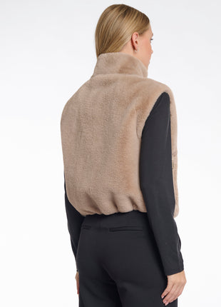 Short faux fur waistcoat Nikki.7002511 Oat Kleding Jassen