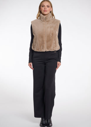Short faux fur waistcoat Nikki.7002511 Oat Kleding Jassen