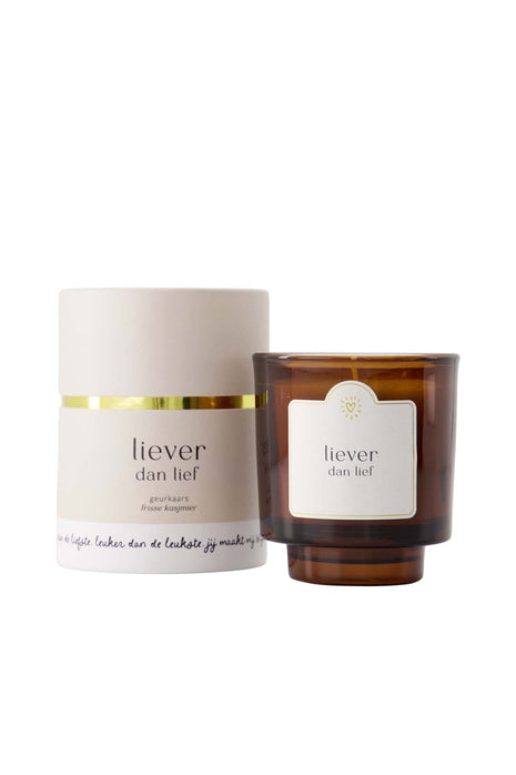 Bougie parfumée en tube, plus douce que sucrée - blanc cassé