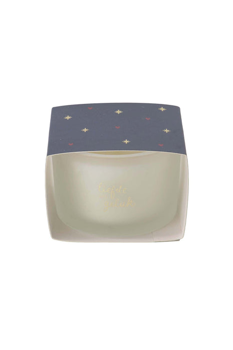 Bougie parfumée dans son emballage amour et bonheur bleu foncé/or - bleu foncé/or