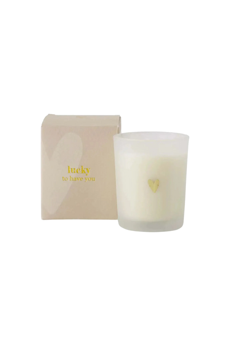 Geurkaars glas in doosje lucky to have you - 0503-0177 by Zusss
