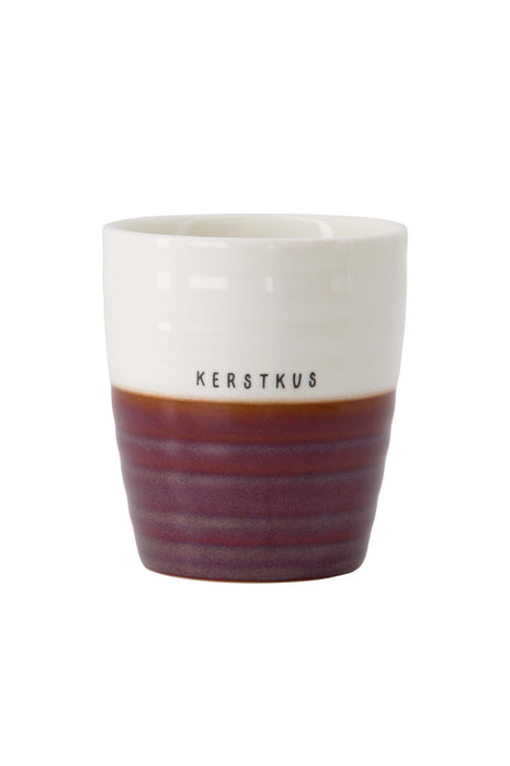 Tasse à café Baiser de Noël blanc/rouge foncé - blanc/rouge foncé