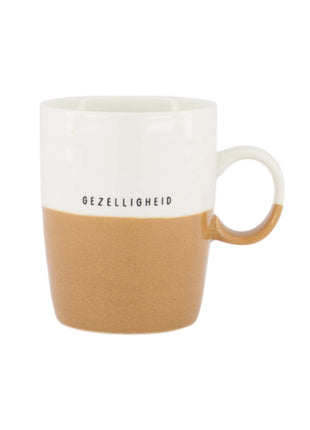 Theemok Gezelligheid wit/camel van Zusss