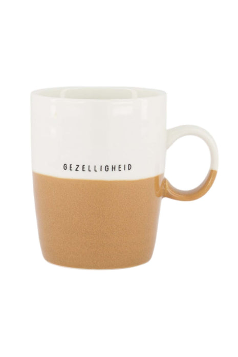 Theemok Gezelligheid wit/camel van Zusss