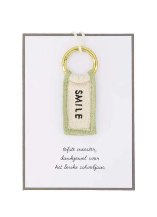 Ansichtkaart sleutelhanger liefste meester - 0801-0109 by Zusss