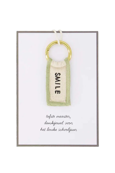 Ansichtkaart sleutelhanger liefste meester - 0801-0109 by Zusss