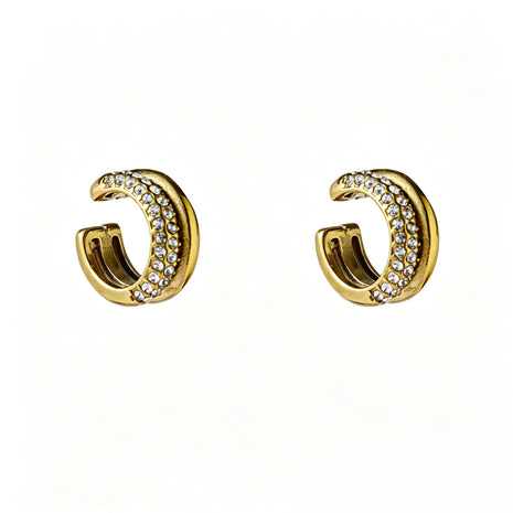 Double Sparkly Earcuff - C66368-2 - 14K