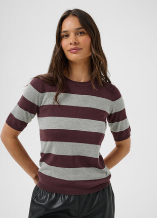 Trui - KAlizza - 10508410 - Fudge/Grey Mel. Wide Stripe