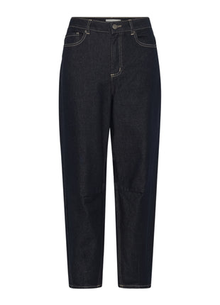 KAghita Barrel Jeans - 10512051 - Dark blue unwashed denim