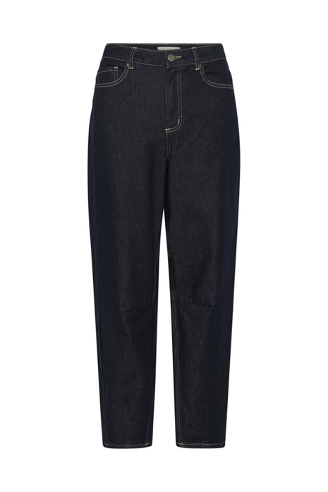 KAghita Barrel Jeans - 10512051 - Dark blue unwashed denim