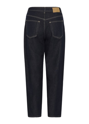 KAghita Barrel Jeans - 10512051 - Dark blue unwashed denim