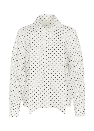 Blouse - KAmilly - 10512133 - White W. Black Dot