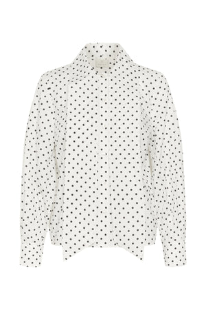 Blouse - KAmilly - 10512133 - White W. Black Dot