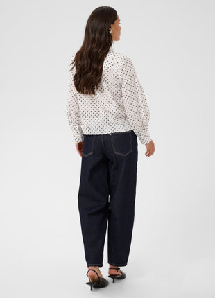 Blouse - KAmilly - 10512133 - White W. Black Dot