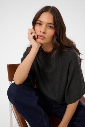 Trui - KAbarbara - 10512436 - Dark Grey Melange