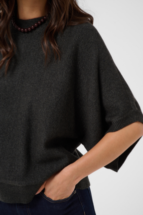 Trui - KAbarbara - 10512436 - Dark Grey Melange
