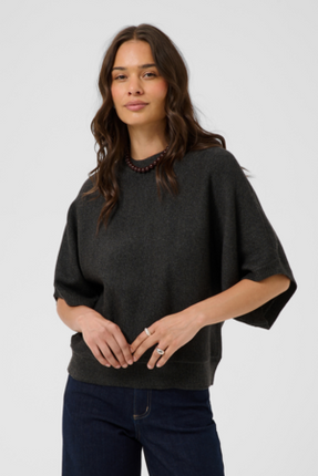 Trui - KAbarbara - 10512436 - Dark Grey Melange