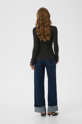 Top - KAamalia - 10512522 - Dark Grey Melange