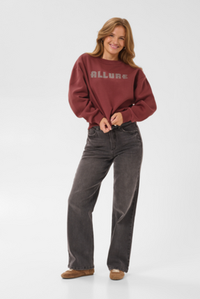 Sweater - KAmelanie - 10512550 - Port/Black Lurex Embd.