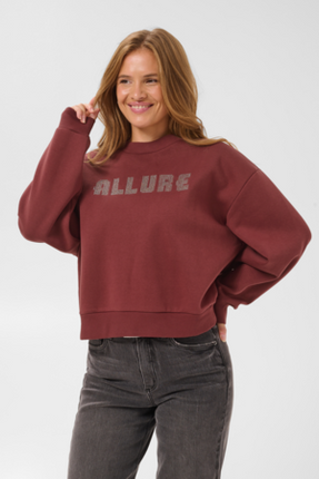 Sweater - KAmelanie - 10512550 - Port/Black Lurex Embd.