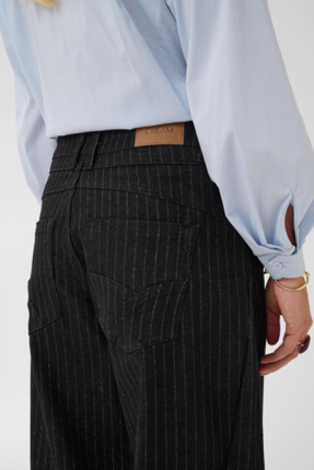 Jeans - CRMarelli - 10615644 - Black With Silver Pinstripe