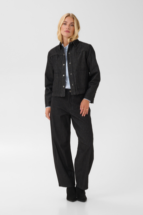 Jeans - CRMarelli - 10615644 - Black With Silver Pinstripe