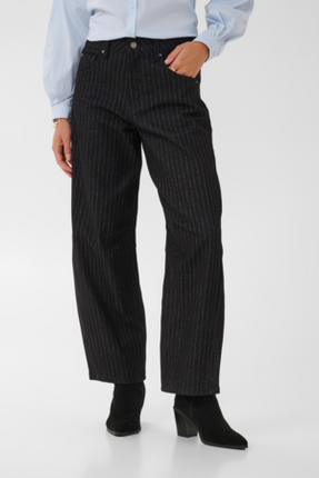 Jeans - CRMarelli - 10615644 - Black With Silver Pinstripe
