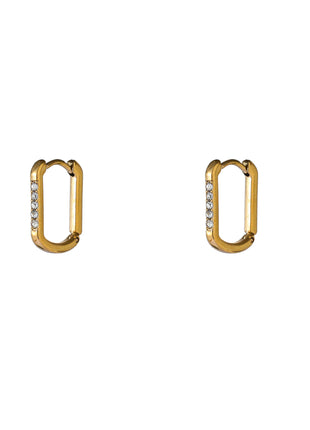 Fine Stones Hoop - E66205-2 - 14K