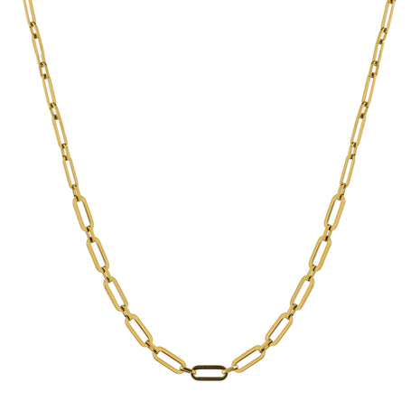 Flat Link Necklace - 45cm - N66433-2-45cm - 14K