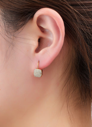 Square Sparkle Earring - E66099-2 - 14K