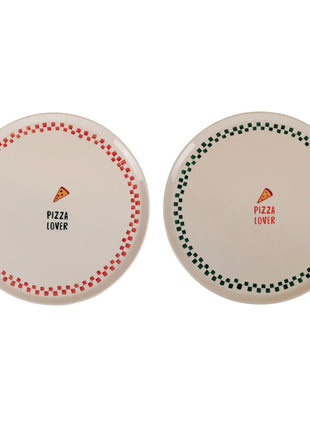 Large Plate Pizza Lover - Groen - 148-01500A by Atelier Pistache