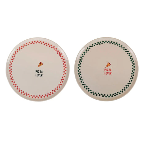 Large Plate Pizza Lover - Groen - 148-01500A by Atelier Pistache