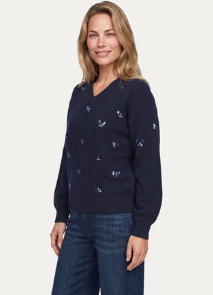 Maris gebreide top PU Dark Blue - G-Maxx