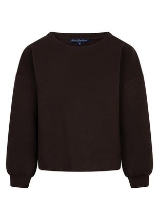 Red Button Skyler scuba sweater espresso