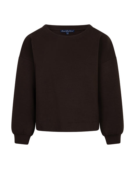 Red Button Skyler scuba sweater espresso