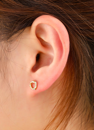 Sparkle Round Stud - E66179-2 - 14K