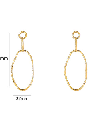 Triple Hoop Dangle - E66079-2 - 14K