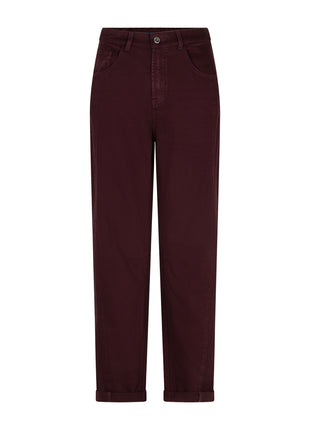 Broek Caitlina Tencel Twill Burgundy - Red Button