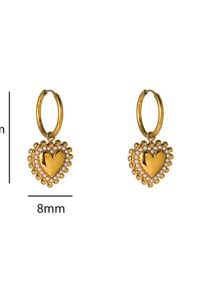 Radiant Pearl Heart - E66271-2 - 14K