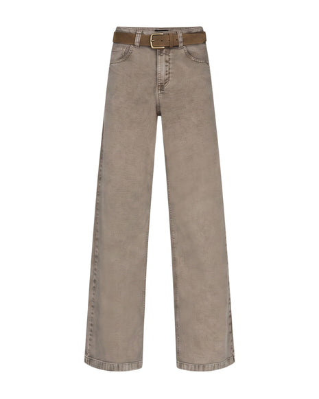 Jeans Colette & Belt Truffle - Red Button
