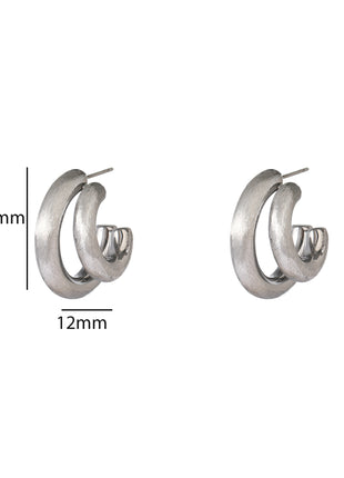 Matt Double Hollow Hoop - E66341-1 - RH