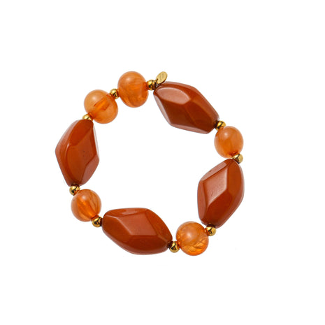 Diamond Shapes Beads - B66448-3 - Cognac